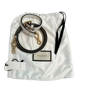 Gucci White Strap with Gold Hardware